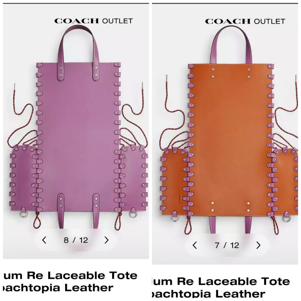 NWT Coach Re Laceable Purple Medium Tote - Picture 3 of 9